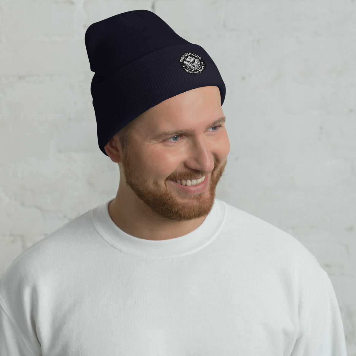 Cuffed Knitted Beanie with 3D Plush Ears Embroidered Logo Your Heart Embroidered Cuffed Beanie – HeartFelt main image 2